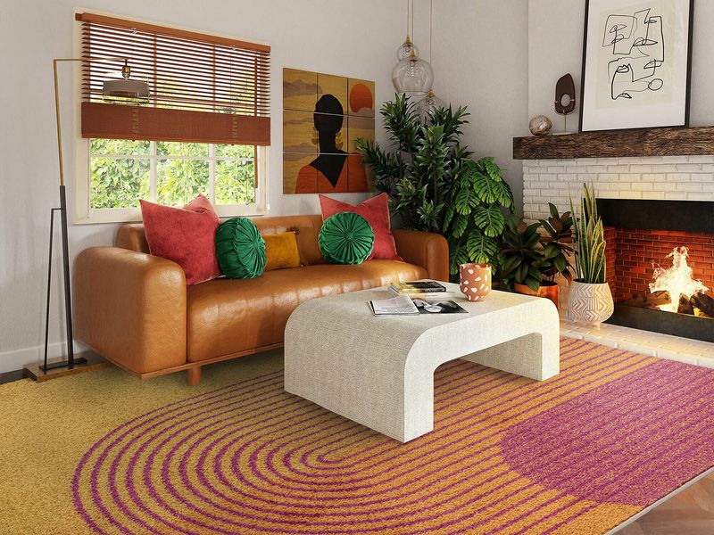 Eclectic 1980s Living Room