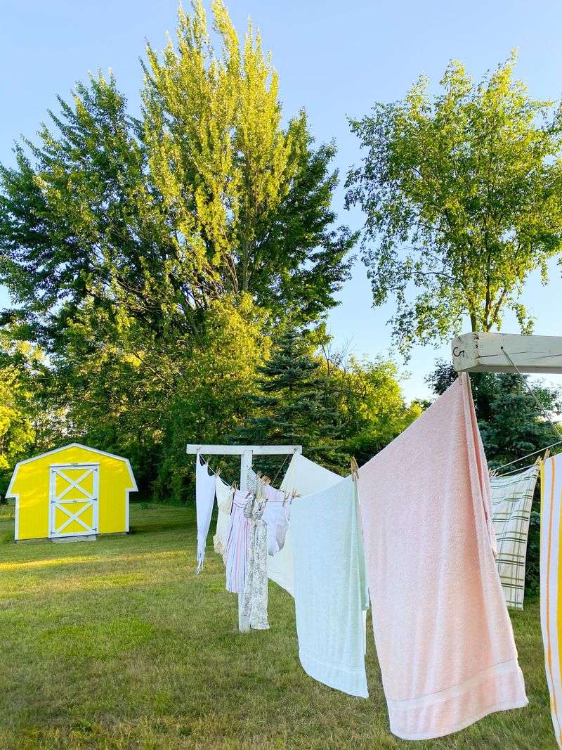 Hanging Laundry Outdoors