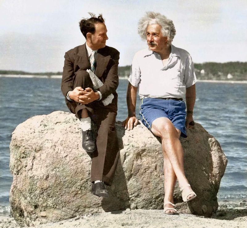 Albert Einstein on the Beach, 1939