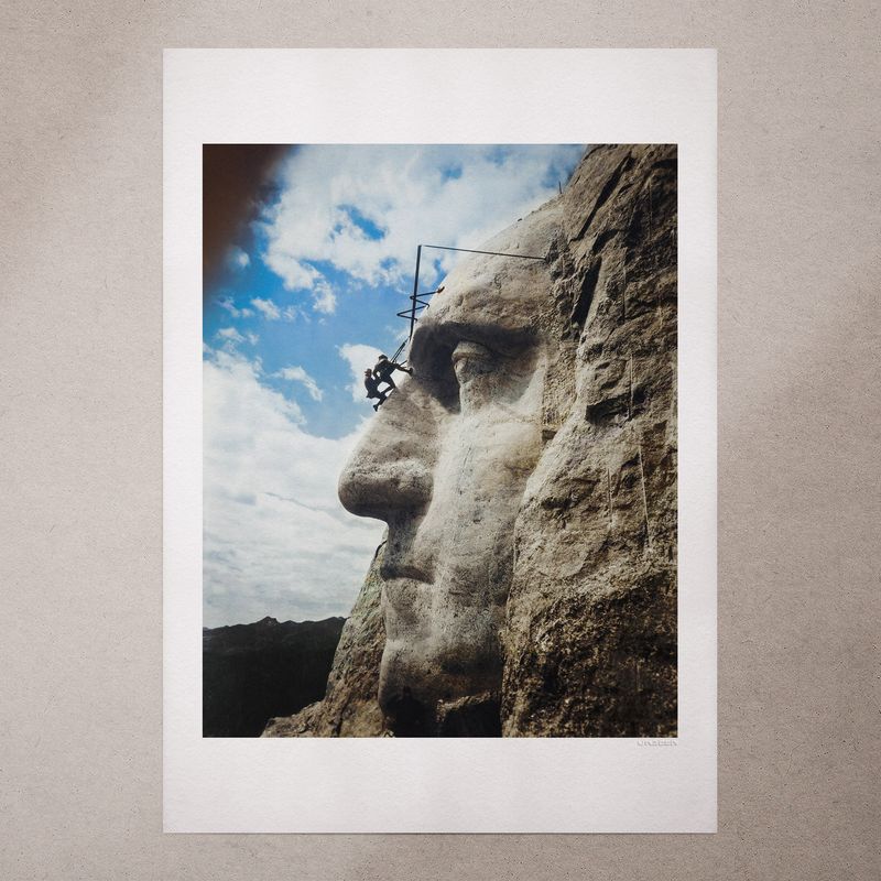 Construction of Mount Rushmore, 1930s