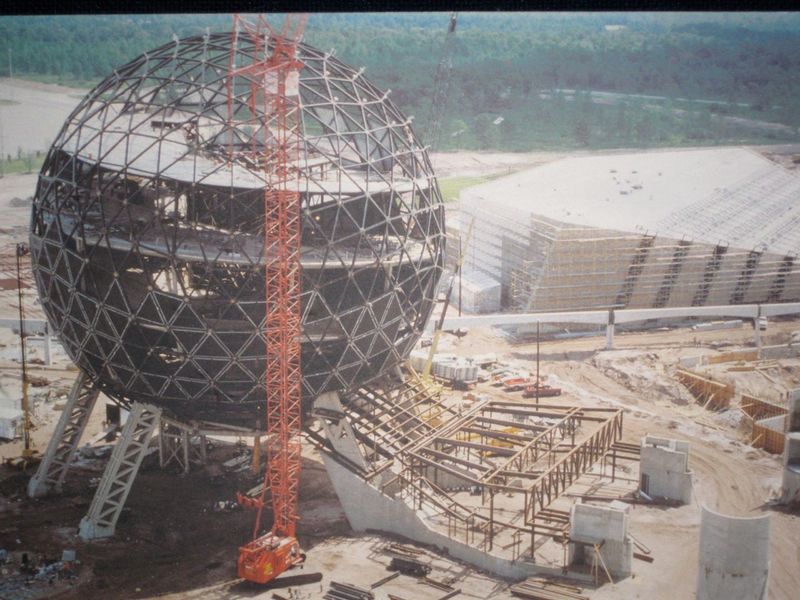 Epcot's Geodesic Dome Construction