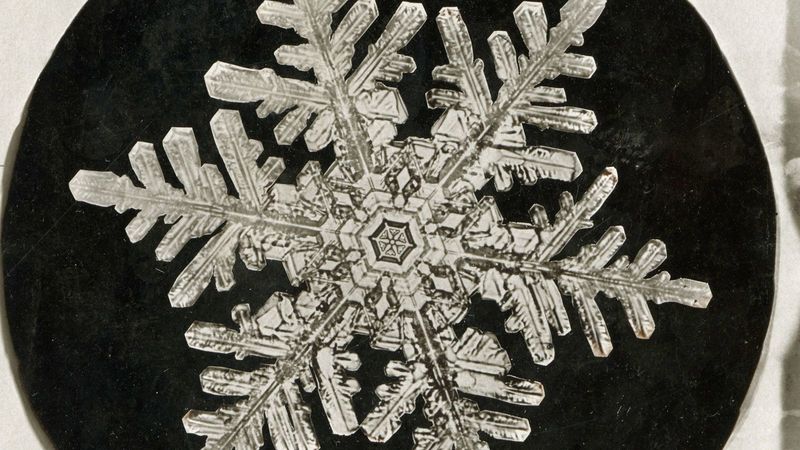 First Photograph of a Snowflake