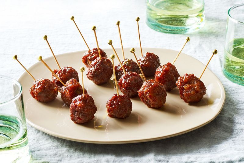 Glazed Meatballs in Grape Jelly (A Crime of Sweet and Savory)