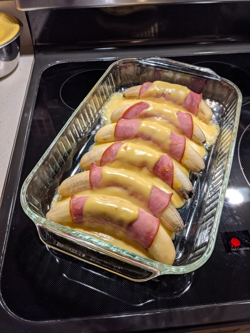 Ham and Banana Hollandaise (A Fever Dream on a Plate)