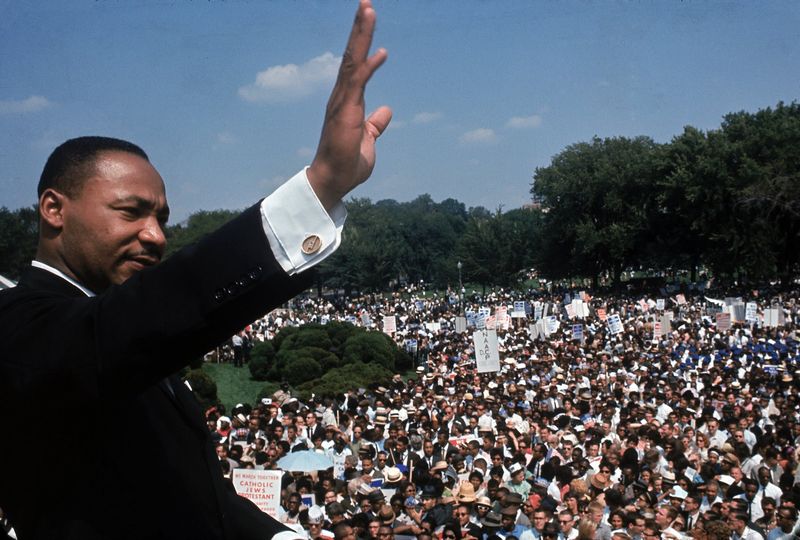 Martin Luther King Jr. at the Lincoln Memorial, 1963