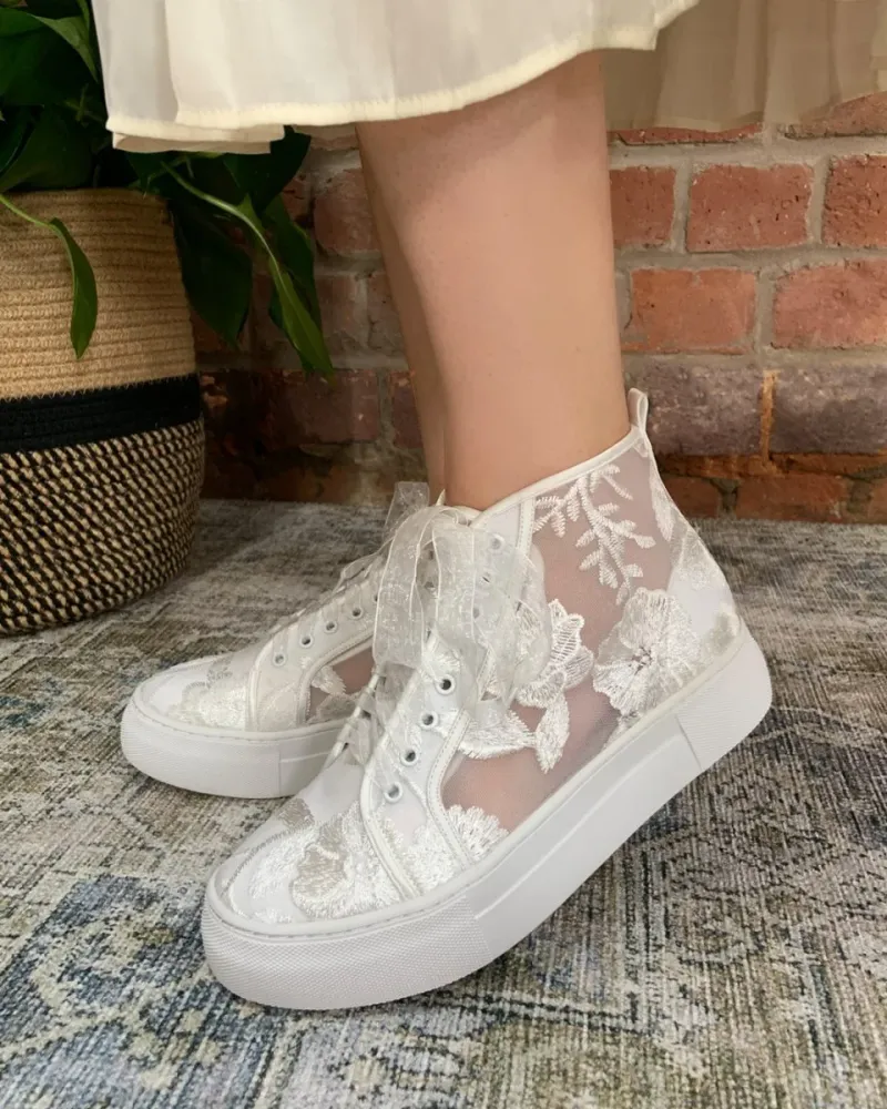 Matching Satin Bridal Sneakers