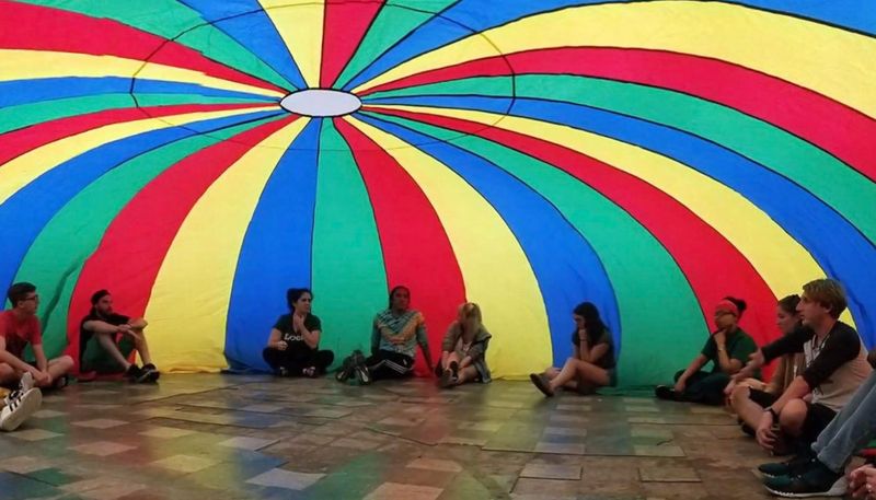 Playing with Parachutes in Gym Class