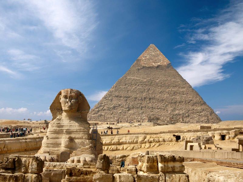 The Sphinx and the Pyramids of Giza