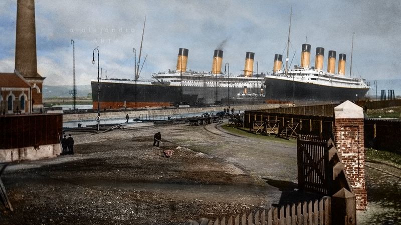 The Titanic in Belfast, 1912