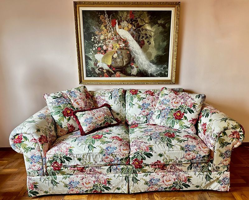 Floral Couch That Matched the Drapes