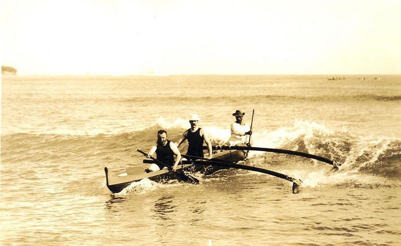 Vintage Hawaiian Canoe Race