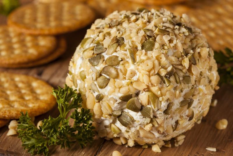 Cheese Balls Rolled in Nuts