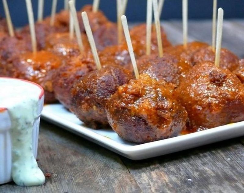 Swedish Meatballs with Toothpicks