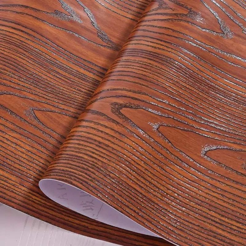 Wood-Grain Contact Paper Scraps