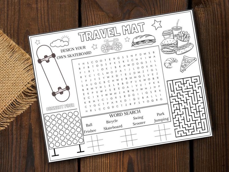 Paper Placemats With Games And Local Ads