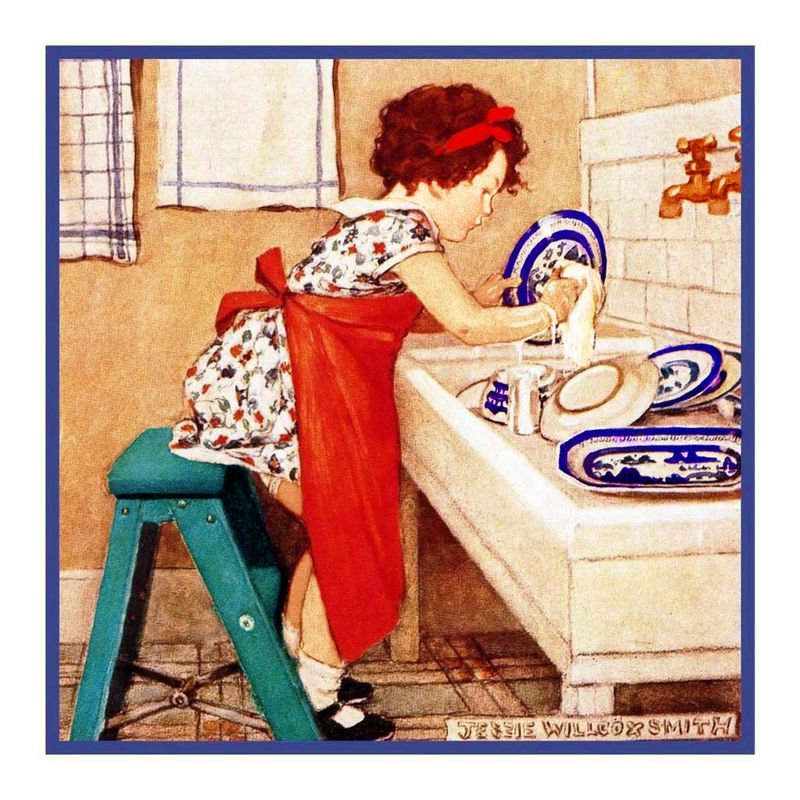 Hand-Washing the Dinner Dishes