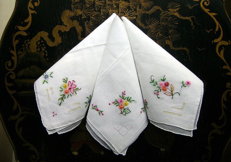 Embroidered Handkerchiefs