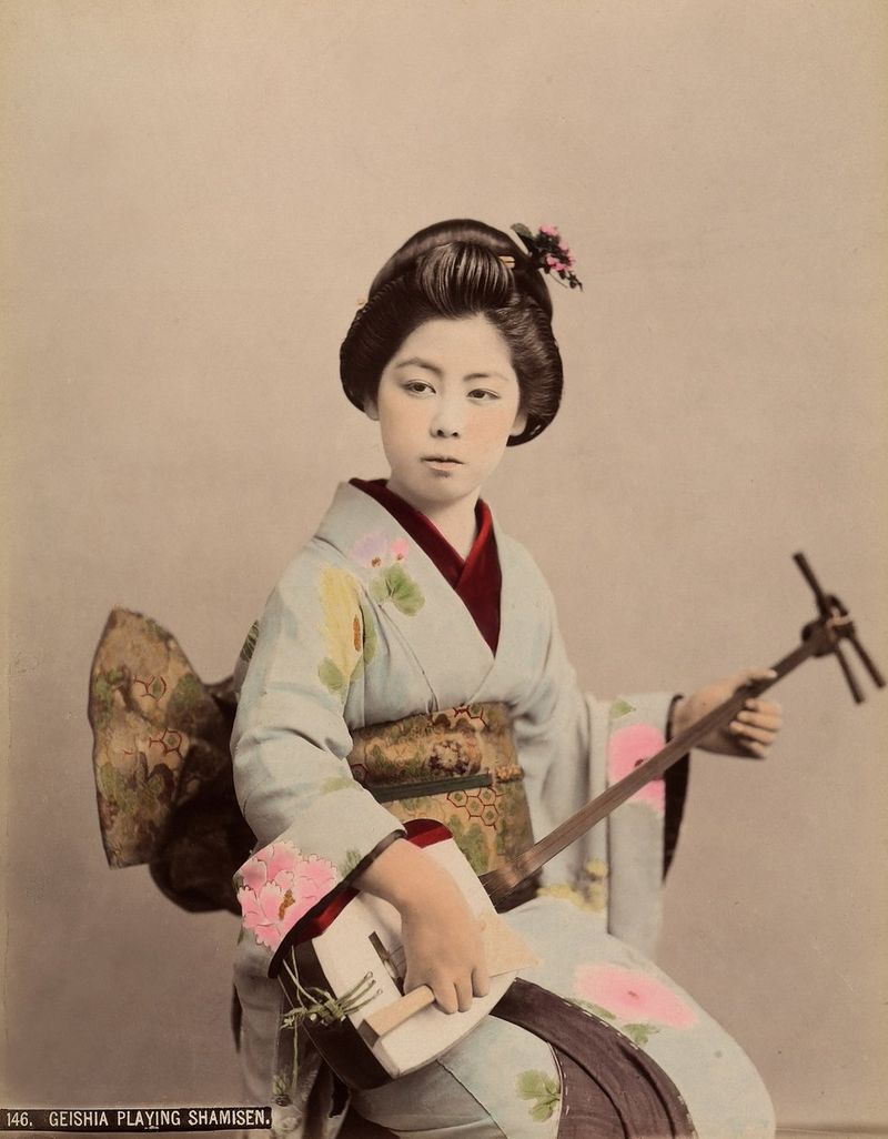 Japanese Geisha Portrait from 1890s