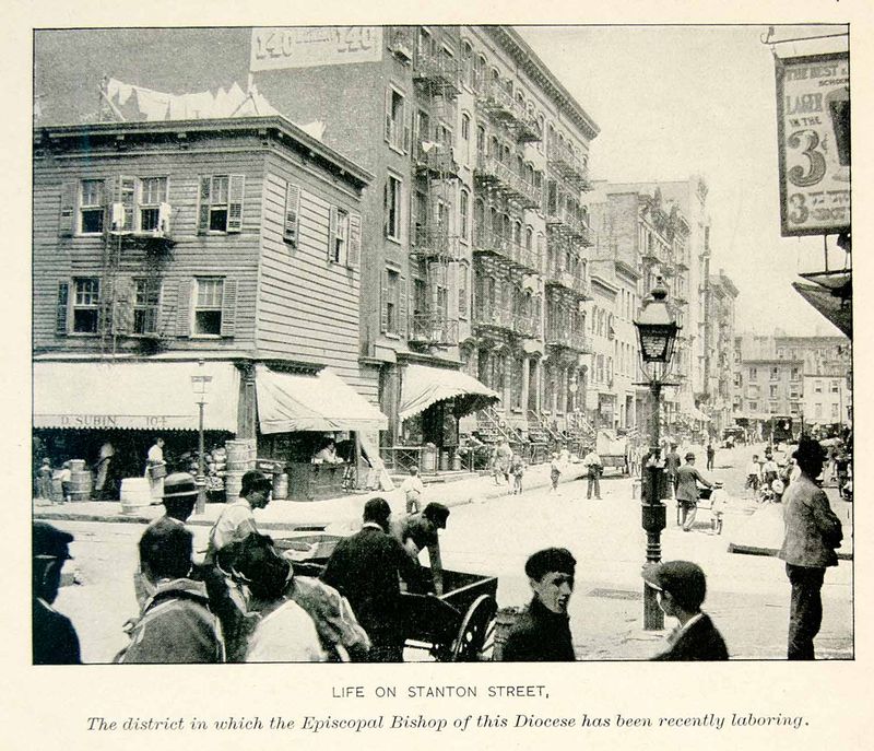 Crowded Streets of New York’s Lower East Side in 1895