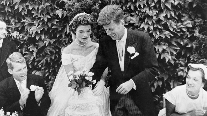 John F. Kennedy and Jacqueline Bouvier (1953)