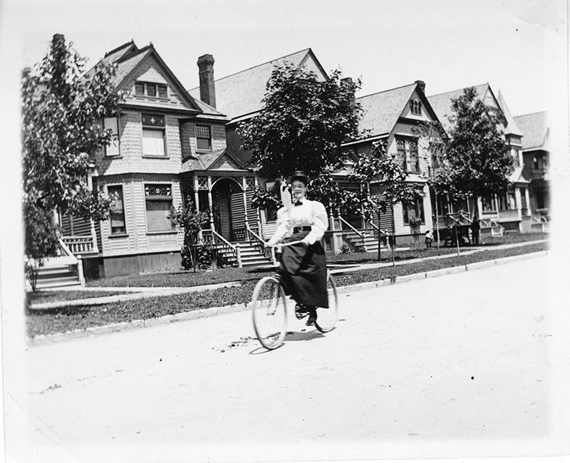 A Woman on a Safety Bicycle – 1895